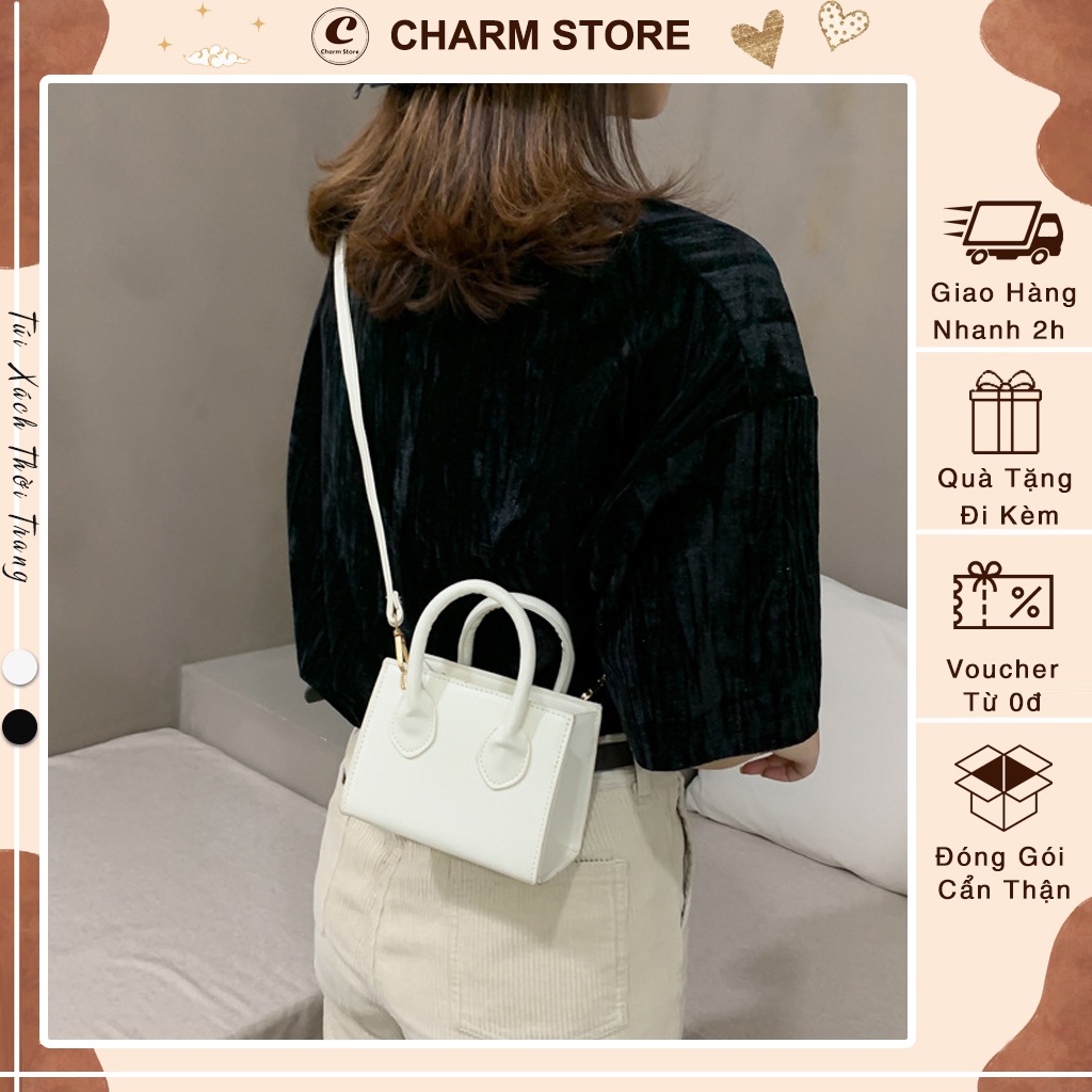 Túi Xách Mini Đẹp, Túi Xách Nữ Nhỏ Gọn Dễ Thương Giá Rẻ Da PU Cao Cấp Thời Trang Đi Học Đựng Điện Thoại CHARM STORE_C.23