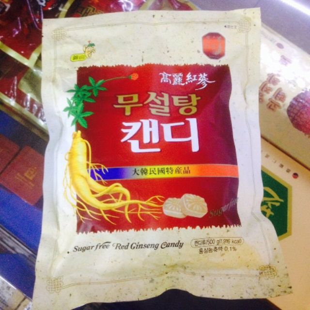 Kẹo Hồng sâm không đường gói 500g