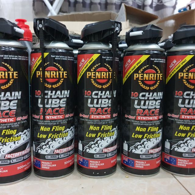 Xịt dưỡng sên cao cấp không văng PENRITE 10th CHAIN LUBE RACE (Synthetic)