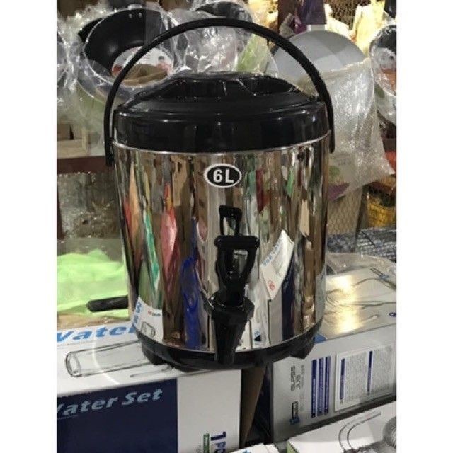 Bình Đựng Đá Inox, Bình Giữ Nhiệt Ủ Trà Inox Có Vòi Tiện Dụng 6L, 8L, 10L