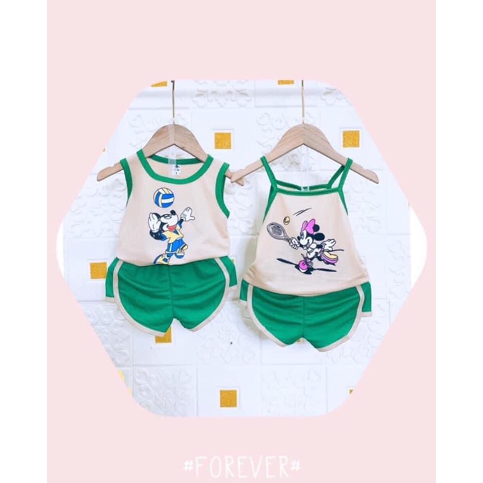 Quần áo trẻ em mocmockids, đồ bộ mặc hè bé gái 2 dây mát mẻ, dễ thương, thun cotton mềm mịn, co dãn thoải mái