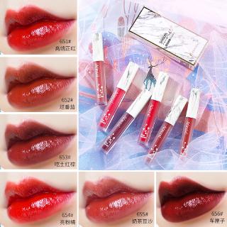 Đá Cẩm Thạch Matte Lip Gloss Matte Velvet Dưỡng Ẩm Lâu Dài Son Bóng Son Môi Nữ