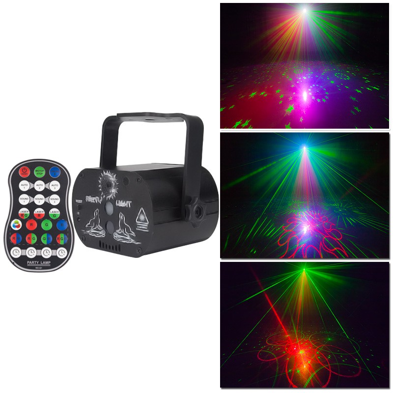 Đèn chiếu laser được tích hợp cảm ứng nhạc - Đèn laser vũ trường karaoke gia đình hàng nhập cao cấp