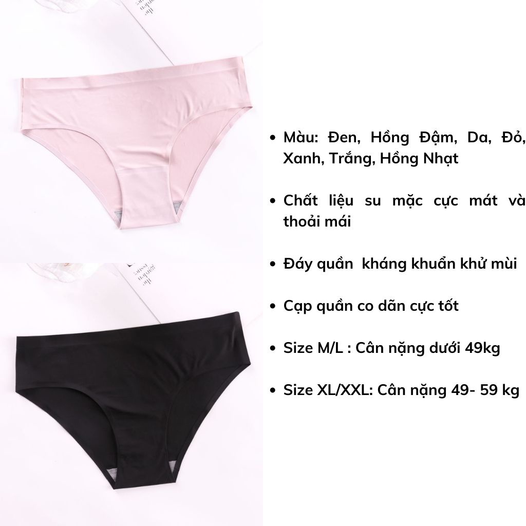 Quần lót nữ thun lạnh không đường may chất liệu su mặc siêu mát ôm dáng quyến rũ và gợi cảm DOPICO L713