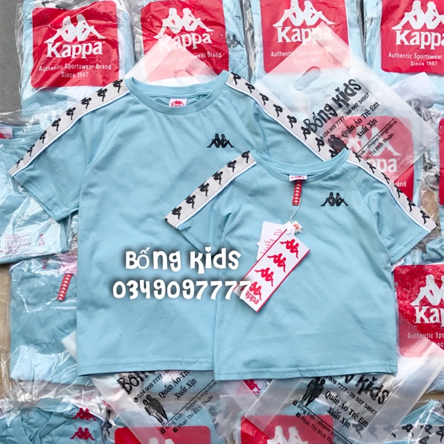 Áo Pull Bé Trai & Bé Gái Xanh Aqua Dải Logo