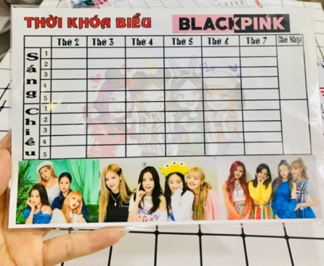 Thời khoá biểu BLACKPINK thời khoá biểu thần tượng kpop nhiều mẫu