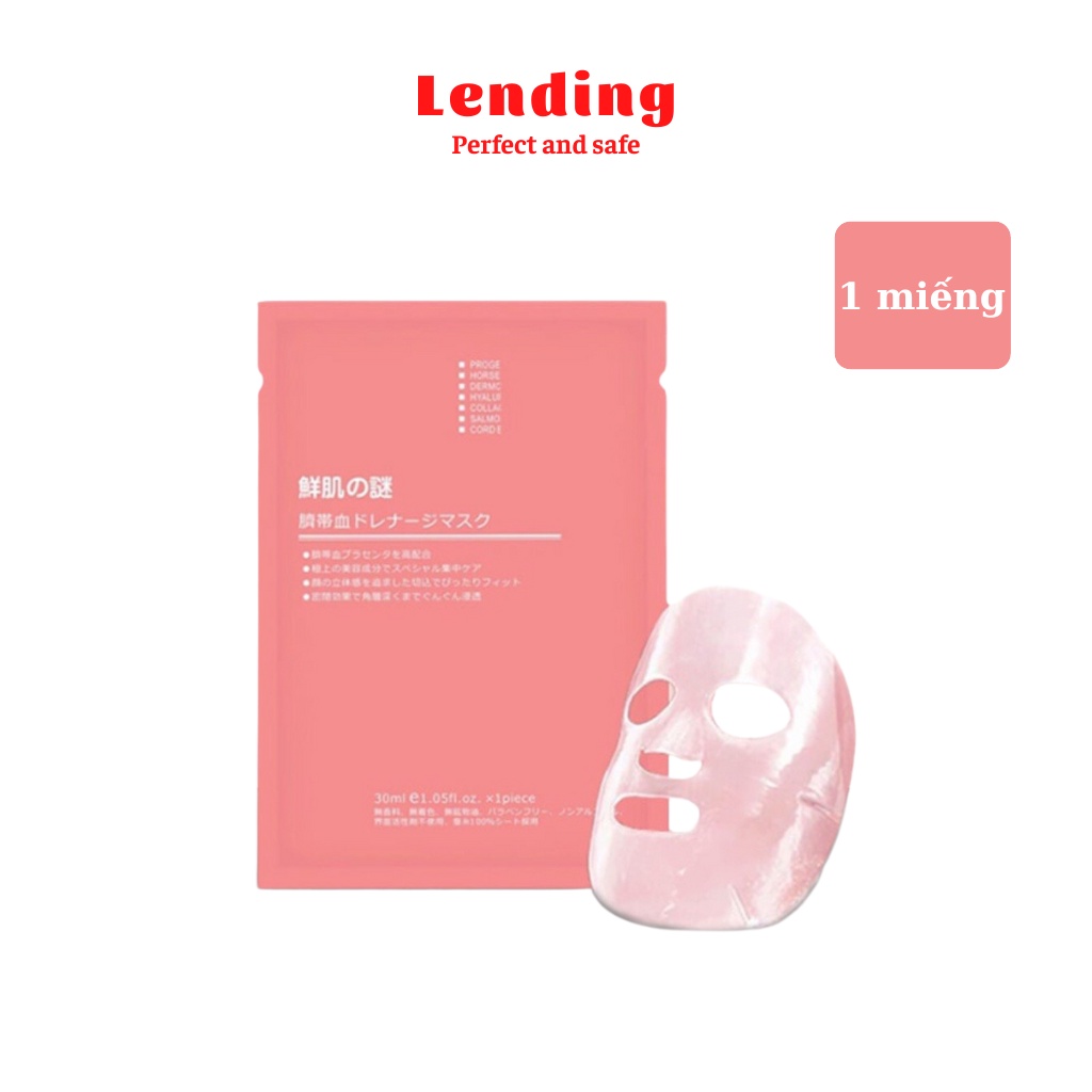 Mặt nạ nhau thai cừu cuống rốn tế bào gốc Nhật Bản Rwine Beauty chính hãng, mặt nạ giấy HA dưỡng ẩm, mask giấy