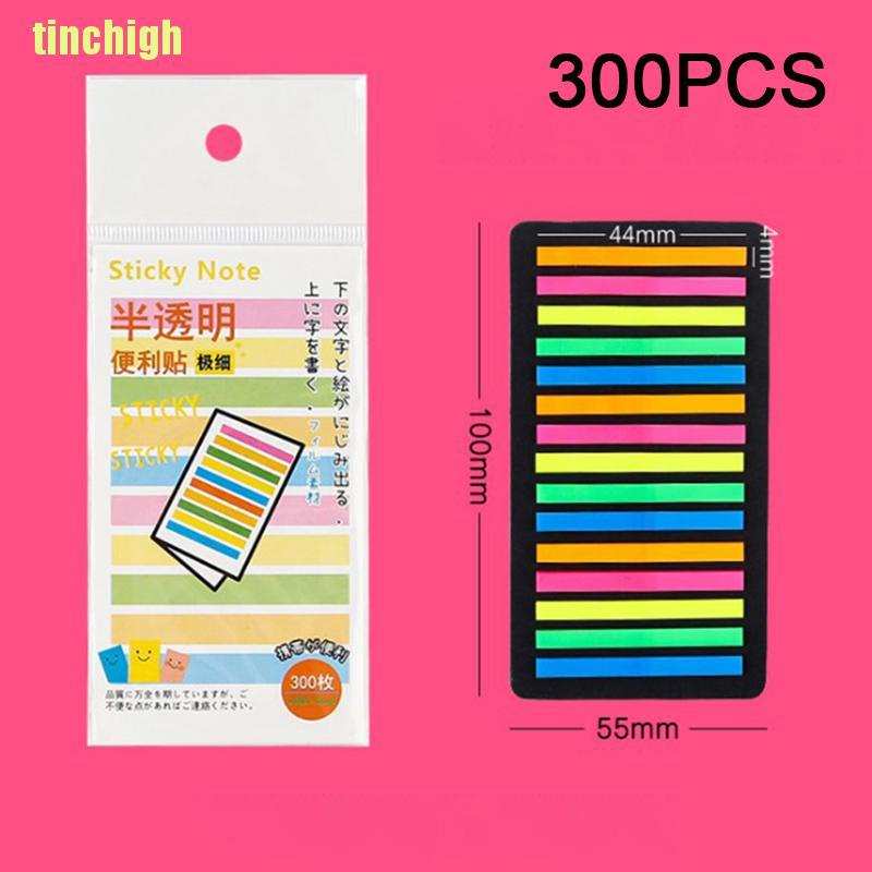 Set 160 / 300 Giấy Note Trong Suốt Màu Dạ Quang