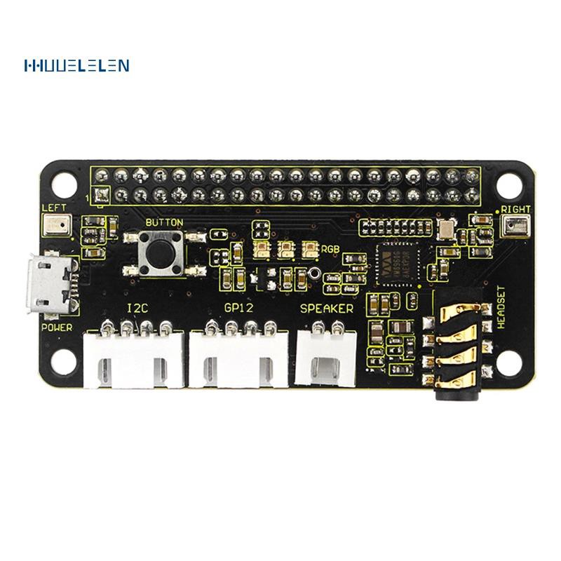 5V ReSpeaker 2-Mic Pi HAT V1.0 Expansion Board for Raspberry Pi 4B / Zero / Zero W/B+/3B+/3B