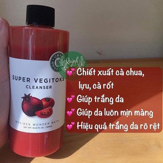 Sữa rửa mặt rau củ quả Super Vegitoks Cleaner 200ml & 300ml