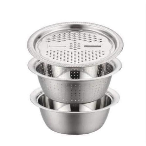 BỘ RỔ NẠO INOX 304 ĐA NĂNG TIỆN LỢI 3 CHI TIẾT