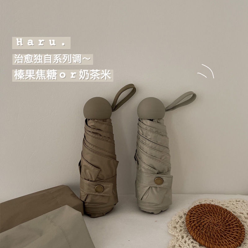 Dù Che Nắng Mini Bằng Nhựa Màu Đen Chống Tia Cực Tím