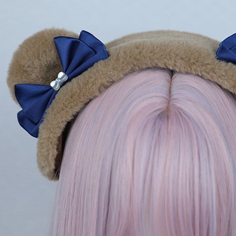 Oneri Băng Đô Cài Tóc Hình Tai Gấu Siêu Mềm Siêu Thấm Hút