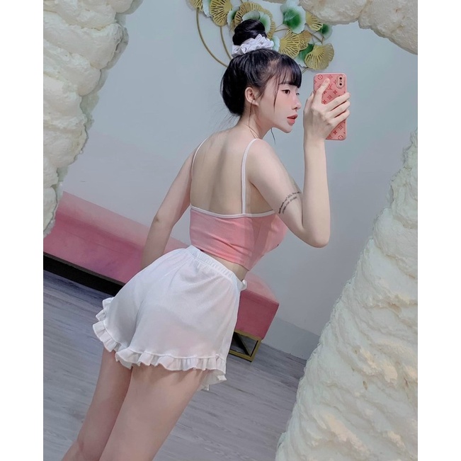 Sét bộ 2 dây in + quần bèo phối màu