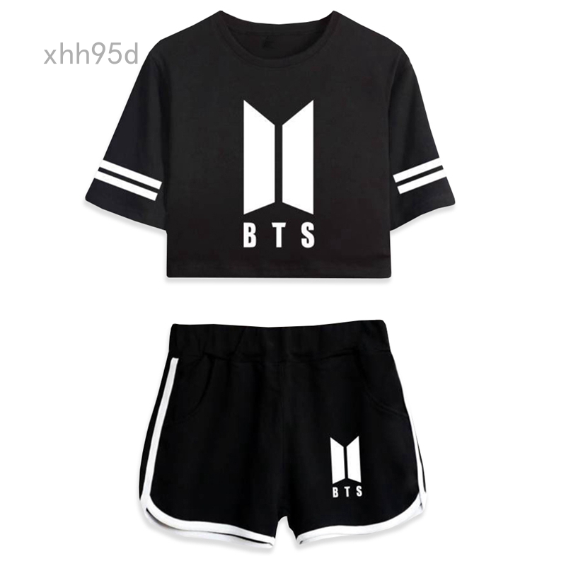 Set Áo Thun + Quần Short Xhh95d Hongweijiarun Yingcui1234 Lilei Kpop Bts Love Yourself