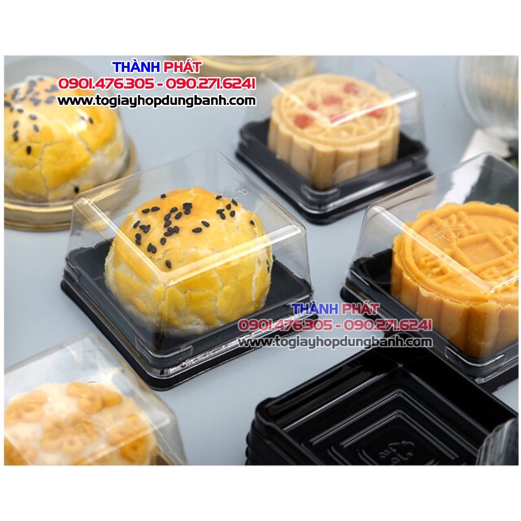 100 Hộp XY65S vuông đựng bánh trung thu 50g-75g