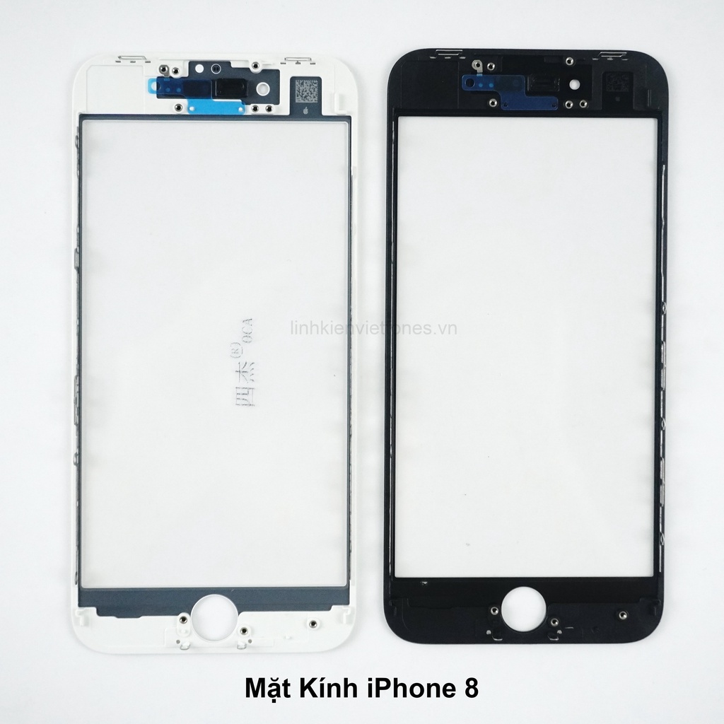 Mặt kính Liền Ron Ép Kính iP8 (Trắng/ Đen)