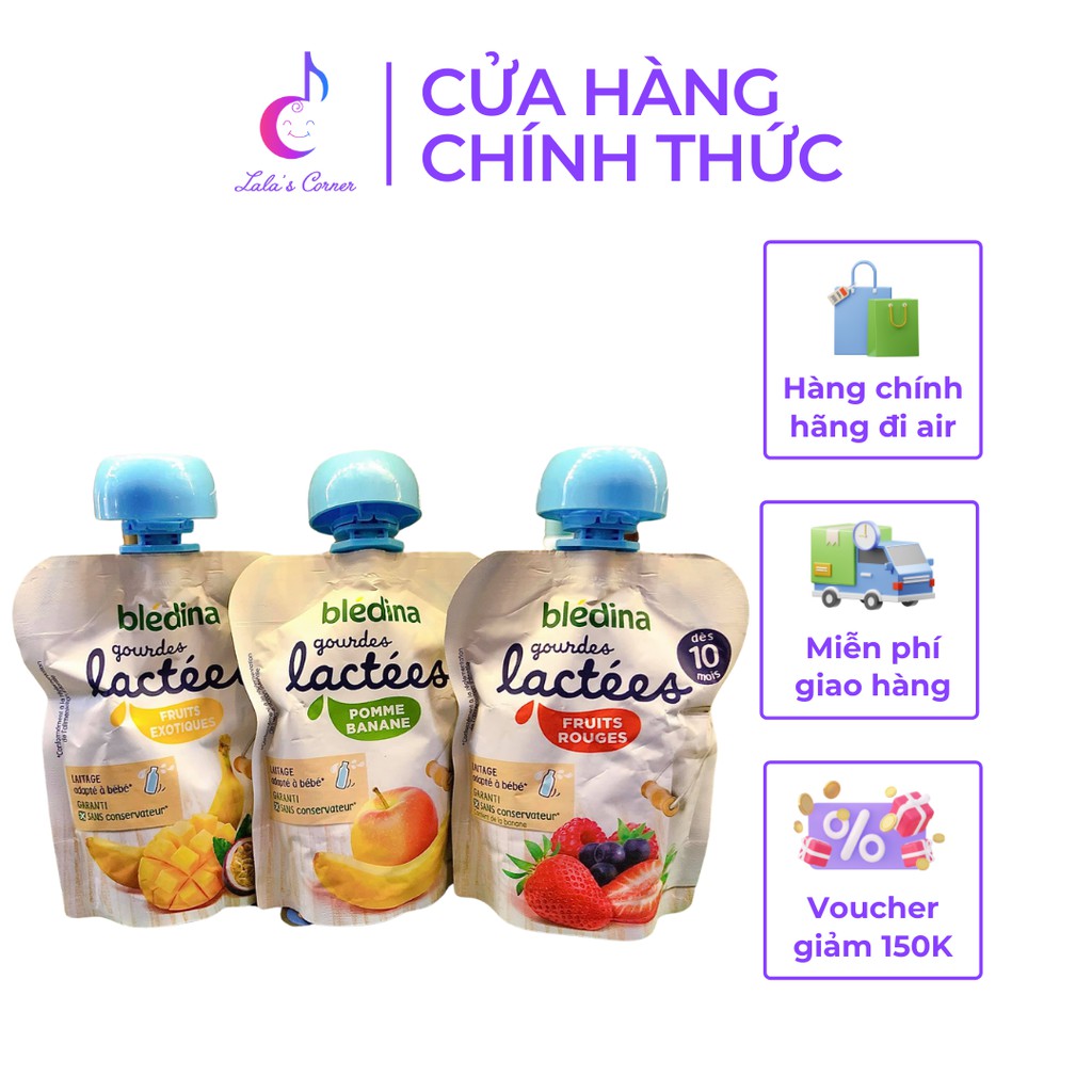 Sữa chua Bledina Lactes Đủ Vị Trái Cây Dạng Túi