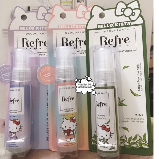 Xịt khử mùi hương nước hoa (Hương Hạnh Phúc) - Refre Whitening Perfume Happy Flora