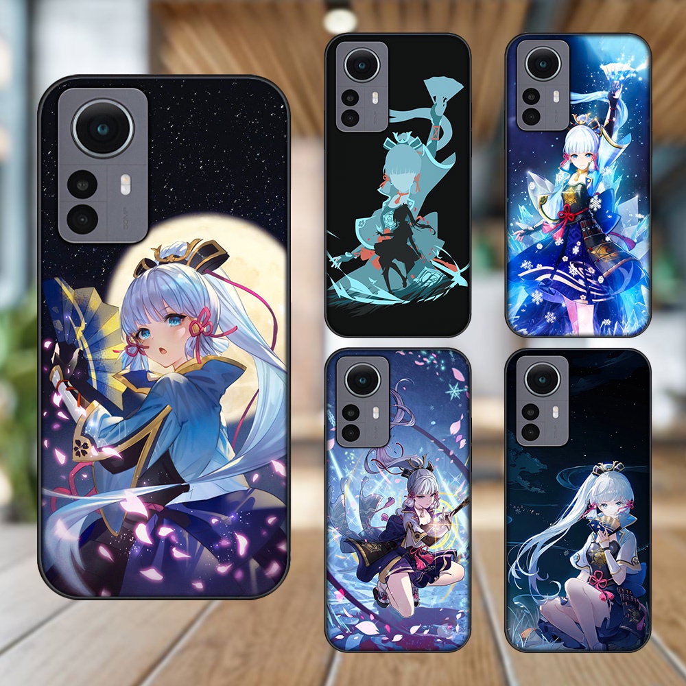 Ốp lưng Xiaomi 12 viền đen in hình Ayaka Genshin Impact
