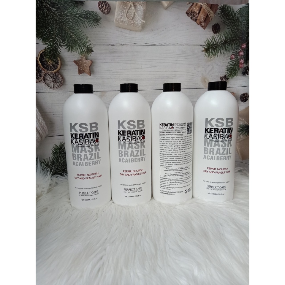 HẤP PHỤC HỒI KERATIN KASIBAO KSB BRAZIL ACAI BERRY THỦY PHÂN PHỤC HỒI TÓC HƯ TỔN 1000ml