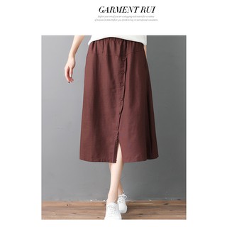 Chân váy basic vải cotton& linen