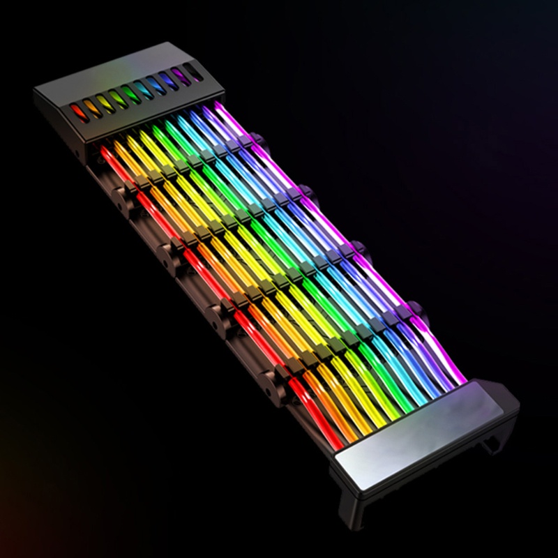 Dây Cáp Nối Dài Đèn Led RGB 24 Pin PSU 5V 3-Pin ARGB Màu Cầu Vồng Chất Lượng Cao