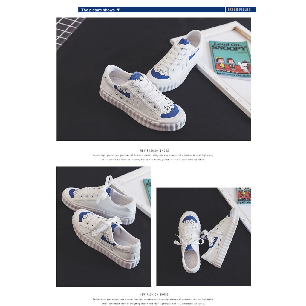 Giày Vải Nữ / Giày Thể Thao In Hình Siêu Xinh Hàng Quảng Châu Cao Cấp - B84