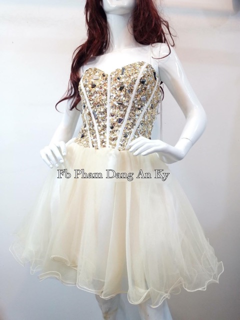 Đầm dạ hội đính đá sz M