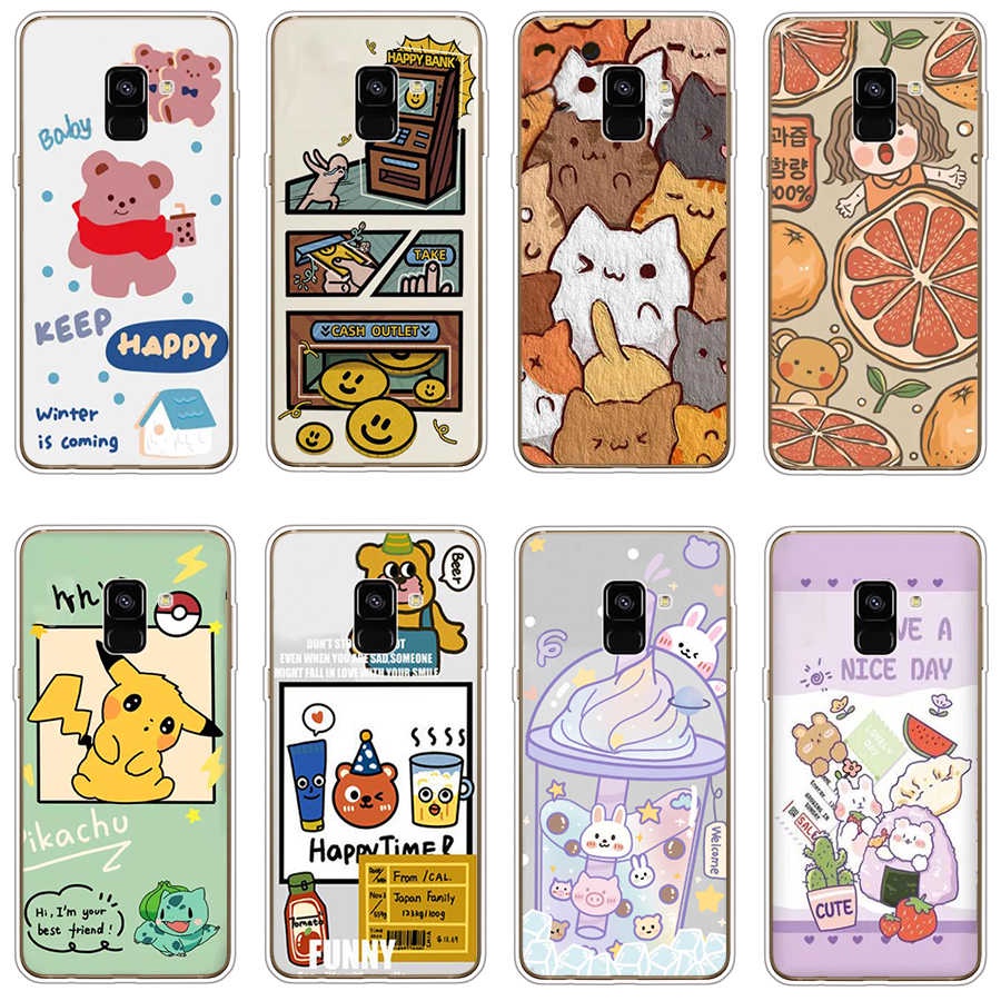 Ốp Điện Thoại TPU Dẻo In Họa Tiết Độc Đáo Thời Trang Cho Samsung Galaxy A8 plus 2018 A6 2018 plus