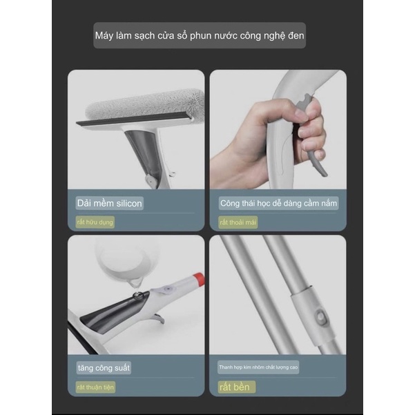 Hàng Oder - Cây Lau Kính, Lau Nhà Đa Năng Cầm Tay Gạt Nước Cao cấp Cáo Đeo Nơ