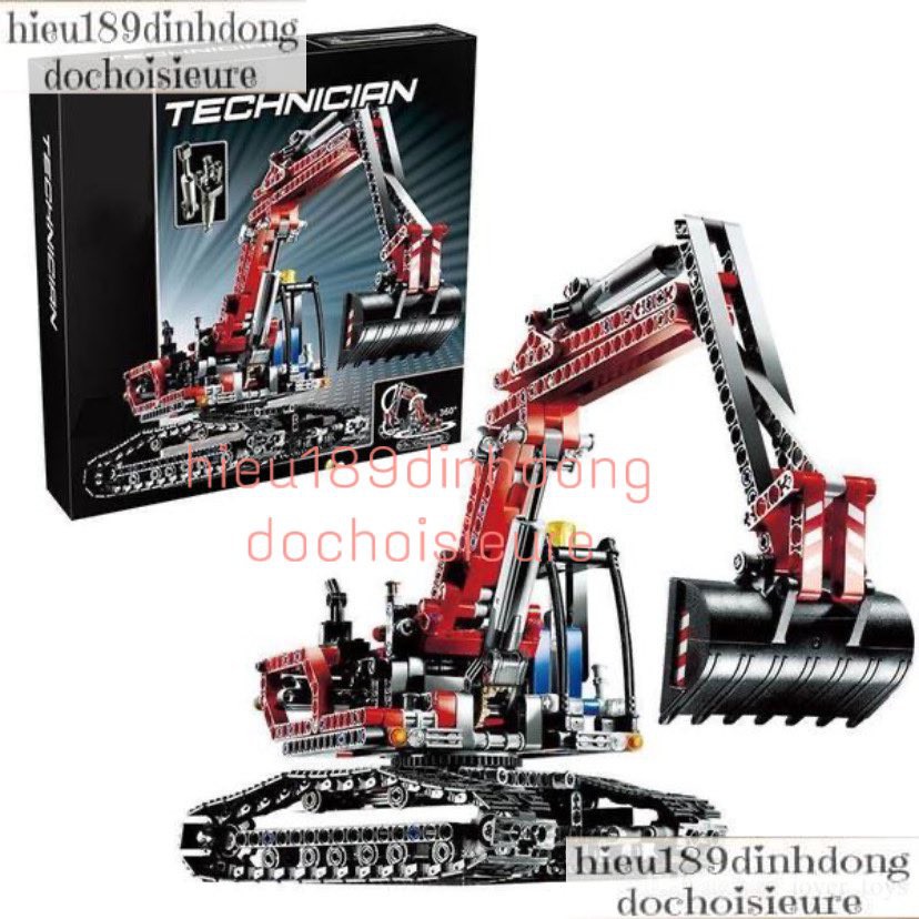Lắp Ráp xếp hình NOT Lego Technic 8294 Lepin 20025 King 90022 : Xếp hình Máy Xúc 760 mảnh