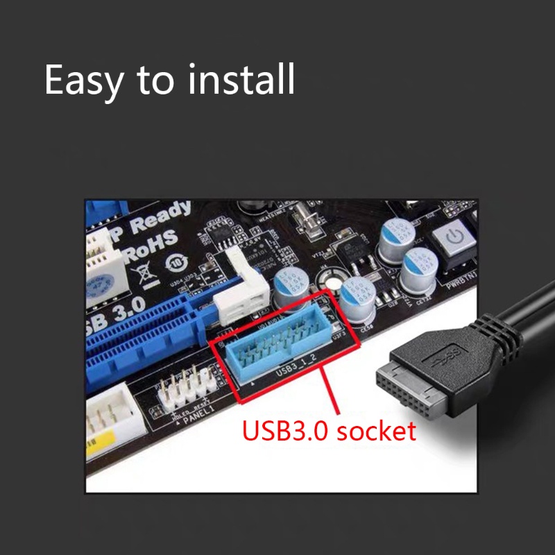Ổ Đĩa Mềm Fol 3.5 Inch 2 Cổng USB 19pin Sang Usb3.0 Cho PC Desktop 3.5&quot;