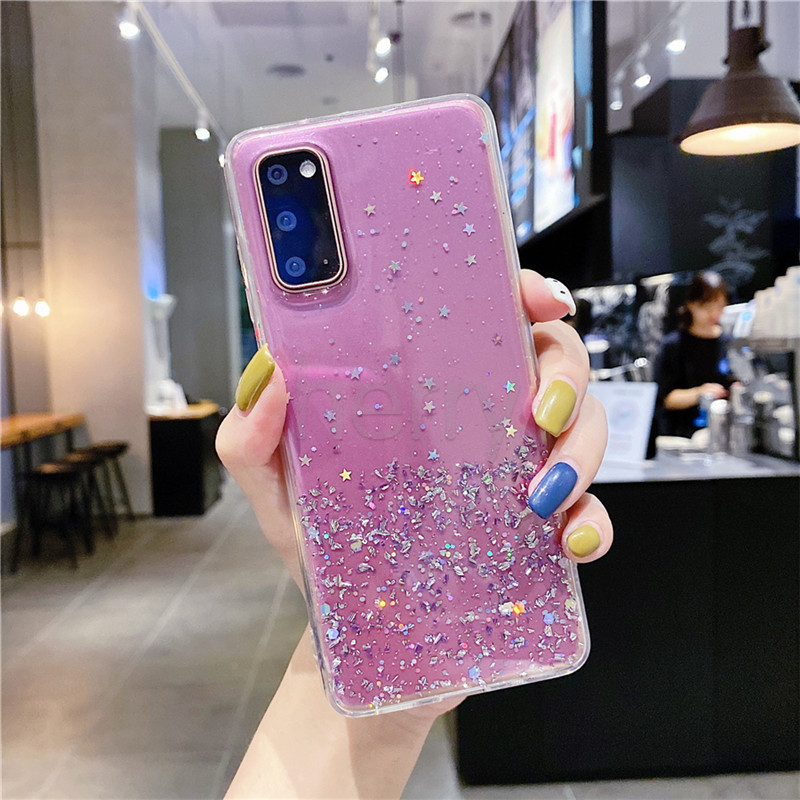 Ốp lưng TPU Bầu trời đầy sao tỏa sáng vỏ điện thoại Cho Oppo A3S A5S AX5S A7 A12 A15 A15S A31 A52 A92 A91 A93 A5 A9 A33 A53 2020 Chống Sock Chống Trầy Chống vết dầu