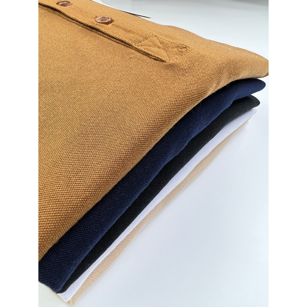 Áo thun polo nam cộc tay cổ tròn có cúc, áo phông nam tay ngắn chất liệu cotton cá sấu co dãn 4 chiều, thấm hút mồ hôi