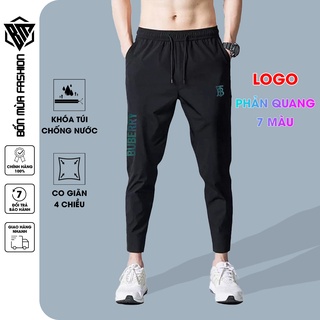 Quần Jogger nam, quần thun nam dài thể thao chất thun dày dặn Chống nhăn, Chống xù, Logo phản quang cao cấp, mã LT068