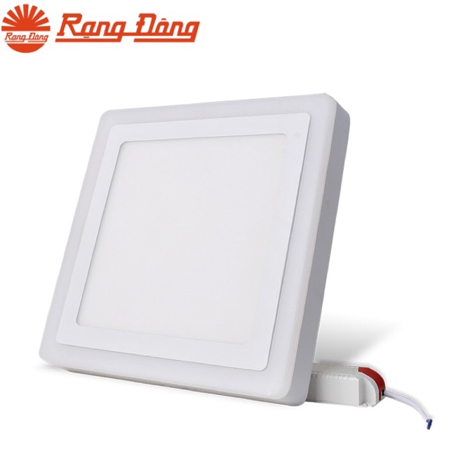 Đèn led ốp trần đổi màu viền vuông Rạng Đông 24w 247x247mm