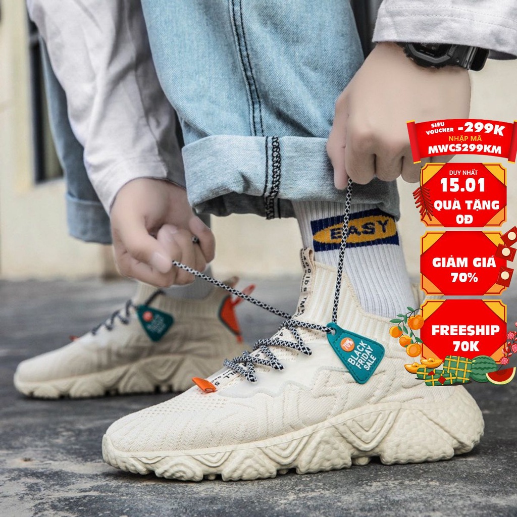 Giày Thể Thao Nam Thời Trang MWC Thiết Kế Vải Dệt Cao Cấp  Dáng Thể Thao Cổ Thấp Năng Động Cá Tính NATT- 5308
