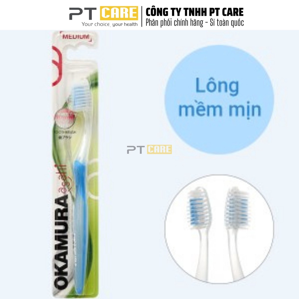PT CARE | Bàn Chải Đánh Răng Người Lớn Okamura Asahi KW-TB-SOFT-MEDIUM-HARD Siêu Mềm Chất Lượng Nhật Bản