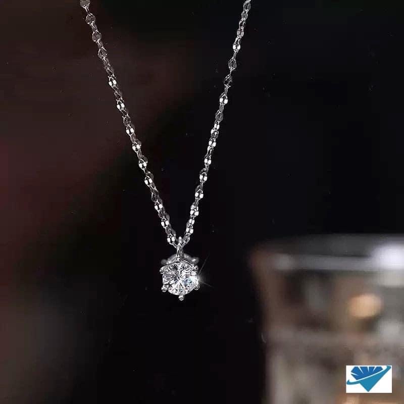 Dây chuyền nữ bạc ta mặt ổ đá 6li hot hit nhẹ nhàng siêu đẹp ( ảnh thật - giá sỉ ) - Trang sức Vàng Bạc Hoà Thảo