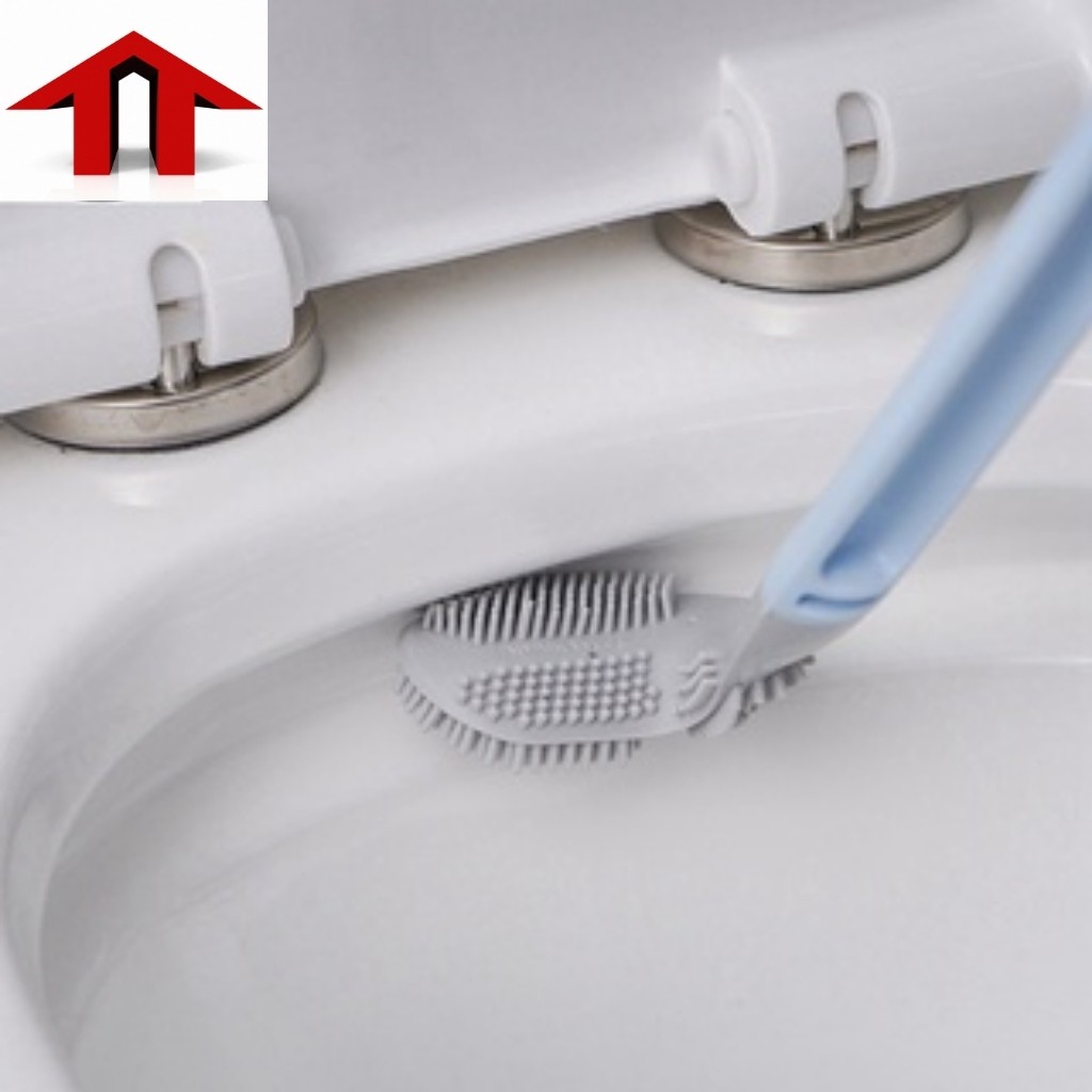 [ Combo 3 ] Chổi cọ Toilet Silicon thông minh 2021 siêu rẻ tặng quà treo tường, đầu thuôn nhỏ dễ dàng cọ sạch, chống xư