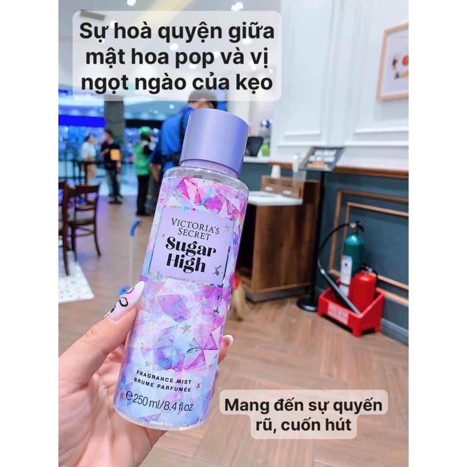 Xịt Thơm Body Mist Victoria's Secret, Mẫu Mới Đủ Mùi Xịt VIC Candy Bayby 250ml