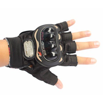 Găng tay phượt Pro-Biker Gù nhựa hở ngón
