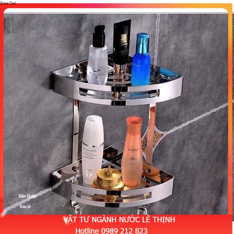 Kệ góc 2 tầng đựng đồ nhà tắm Inox 304 loại đẹp