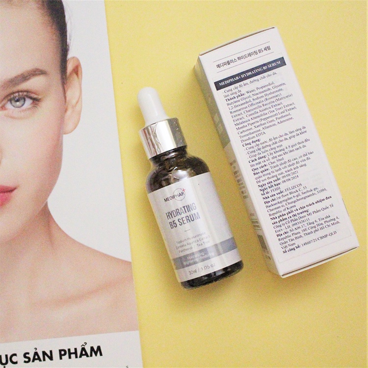 [NHẬP KHẨU-TEM PHỤ] Serum Mediphar+ Hydrating B5 Cấp Ẩm, Phục Hồi Da, Chống Lão Hóa 30ML