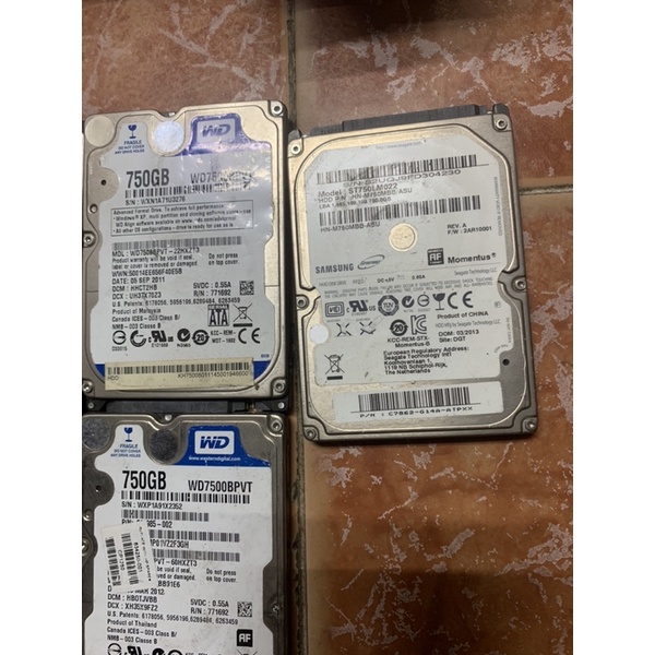 xác ổ cứng laptop 750gb, xác hdd laptop