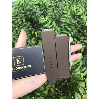 Dây đồng hồ HUB nam cao su nâu size 19-25-22 case 42 (tặng kèm đồ thay dây)