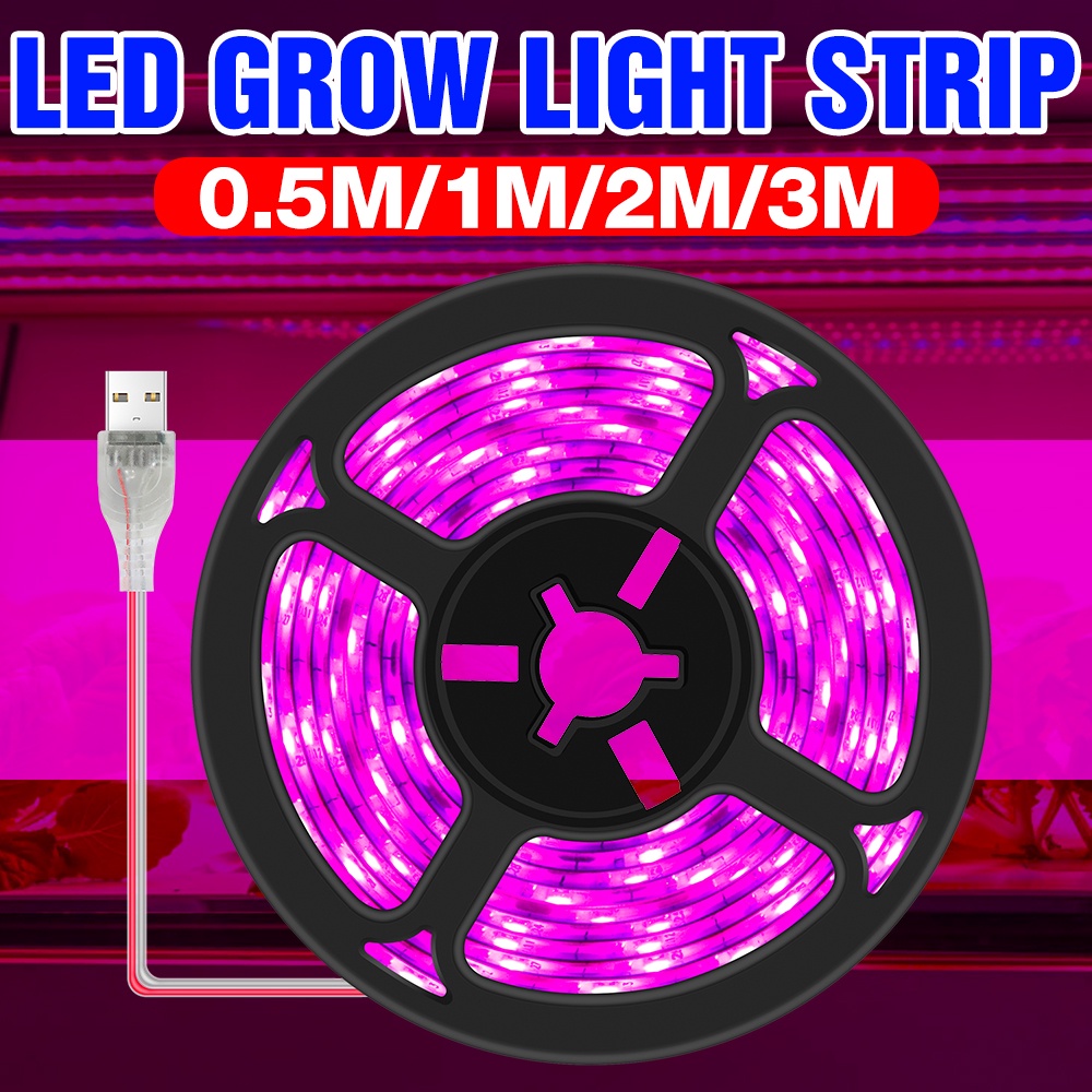 Dây Đèn LED 5V Kích Thích Tăng Trưởng Cho Cây Trồng Toàn Diện USB