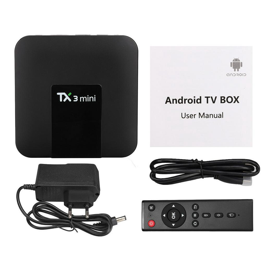Android tv box TX3 mini,-Ram 2GB+16GB EU,TV Thông Minh TX3 Mới 2023 TV Internet Mini 3D 2+16G Tương Thích Với Android TV