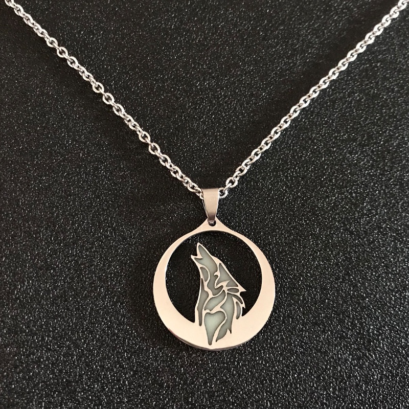 Vòng cổ RINHOO FRIENDSHIP thép không gỉ tùy chọn kiểu phát quang đơn giản thời trang hip hop cổ điển cho nam và nữ